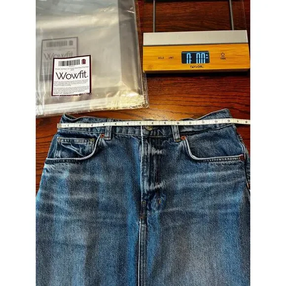 Reformation Jeans Tazz Maxi Denim Skirt Hemlock Size 27 - Picture 7 of 7
